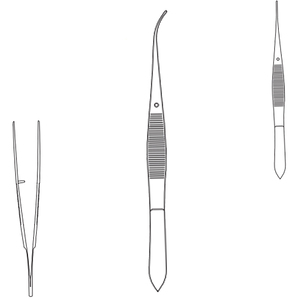 Forceps manuels à iris de haute qualité, dentelés, 114 mm de long, droits, en acier chirurgical inoxydable, certifiés CE, pour usage en chirurgie générale - Product Image 1