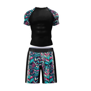 Conjunto de Dos Piezas para Hombre, Traje Elástico de Surf, Ropa Deportiva de Secado Rápido para Playa y Piscina - Product Image 1