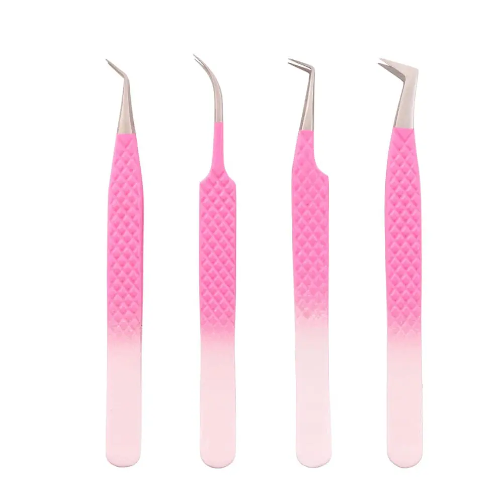 tweezers for home and beauty parlor pink lash extension tweezers own brand eyelash tools applicators eyelash tweezers