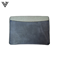 Dompet Kartu Kulit PU Anti-RFID Dua Warna Mewah Berkualitas Tinggi Multifungsi Stylish Tahan Lama Desain Tipis Terbuka