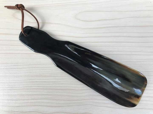 Buffalo <b>Horn</b> Eco-Friendly Handmade Modern Flat <b>Shoe</b> <b>Horn</b> with Handle for Art & Collectible Use-SANIYA HANDICRAFT Bulk Wholesale - Product Image 5