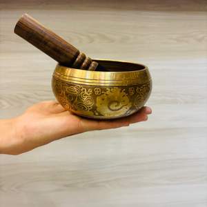 Traditional Tibetan <b>Bronze</b> Sound Bowl <b>Gift</b> Set with Carry Case Mindfulness Accessory Metal Craft - Product Image 5