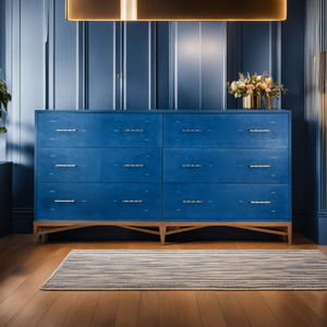 Faux Shagreen Dresser Chest Of Drawers For Bedroom Furniture Wholesale Bedroom <b>Storage</b> Nightstand Furniture <b>Cabinet</b> 6 Drawer - Product Image 2