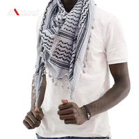 Syal Arab ringan Shemagh pria warna buatan Shemagh Keffiyeh tebal kepala membungkus musim panas layanan OEM