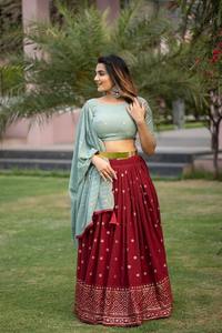 Robe de soirée en tissu Georgette Lehenga pour femmes, Design de Super qualité, tenue de fête, fournisseur indien - Product Image 2