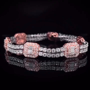 Pulsera de eslabones cubanos de Plata de Ley 925 de alta calidad, 15mm, moissanita, diamante, corte Baguette, hip hop helado, rodio para fiestas - Product Image 4