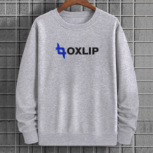 Sweat-shirt à col rond en polaire tricoté ample à imprimé d'hiver pour homme Polyester/coton 300gsm Respirant - Product Image 4