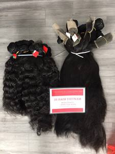 Vente en gros d'extensions de cheveux Remy cambodgiens Vague naturelle Vague profonde en vrac Styles de boucles italiennes Machine double trame toutes les couleurs - Product Image 5