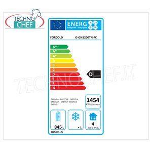 Équipement de réfrigération pour cuisine commerciale Forcold G-GN1200TN-FC, 2 portes, 1104 L, température ventilée Modèle de classe D +2/+8C - Product Image 1