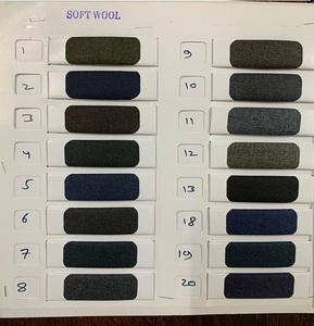 Tela de lana suave para trajes Material de poliéster de estilo liso de urdimbre pesado teñido liso para prendas de vestir para niños y niñas - Product Image 2