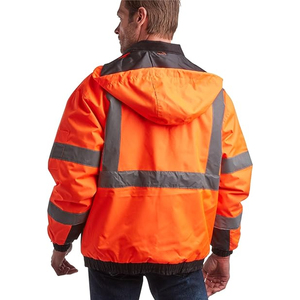 Chaqueta de Trabajo Resistente OEM, con Múltiples Bolsillos, Impermeable, de Alta Visibilidad, Reflectante, para Seguridad Vial, Clase 2 - Product Image 4