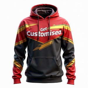 Sweat à capuche pour homme, personnalisable, sublimé, surdimensionné, durable, style streetwear décontracté, mélange de polyester et de coton basique, coupe ajustée - Product Image 4