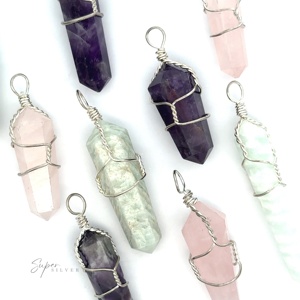 จี้หินหุ้มด้วยลวด - Product Image 1