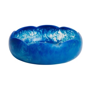 Tazón de resina decorativo diseño elegante hecho a mano aspecto artístico brillante ideal para aperitivos ensalada de frutas o centro de mesa - Product Image 1