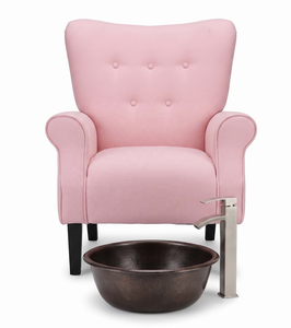 Bol de pédicure de luxe en cuivre martelé, système de jet sans tuyau, design portable et confortable pour salon professionnel, hôtel, spa - Product Image 4