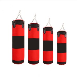 Saco de boxeo de cuero PU relleno pesado de alta calidad portátil independiente deportes al aire libre gimnasio Fitness entrenamiento MMA Kickboxing Logo - Product Image 1