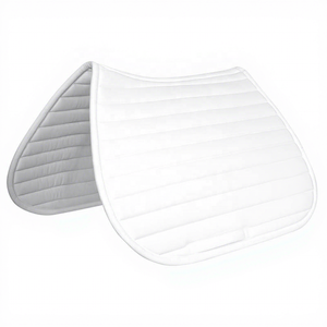 Manta de Silla de Montar Blanca para Doma Clásica, Forro Polar con Exterior de Algodón, Relleno de Poliéster, para Uso en Equitación - Product Image 1