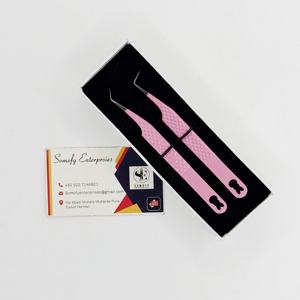 Labubu Design Nuevas pinzas de extensión de pestañas de acero inoxidable Cosméticos de belleza sostenibles con punta de fibra de etiqueta privada - Product Image 6