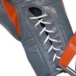 Gants de boxe à lacets Winning Orange Gris Cuir véritable de qualité supérieure Gants de boxe professionnels Entraînement Sparring 8oz 10oz 12oz - Product Image 6