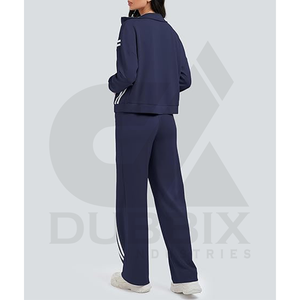 Ensemble de survêtement à fermeture éclair à manches longues pour femmes pour la course et le sport survêtement de style nouveau personnalisé pour femmes de haute qualité en gros - Product Image 3