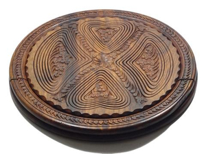 ตกแต่งสไตล์วินเทจขนาดใหญ่ชามไม้สักพับได้ทรงเกลียวสำหรับใส่ขนมปังแอปเปิ้ลตะกร้าผลไม้ดีไซน์สวยหรูทำด้วยมือ - Product Image 5