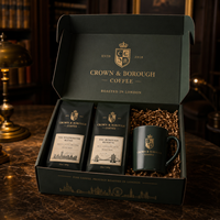 Boîte cadeau personnalisée AT PACK pour café, sachets de café, tasse en céramique, emballage haut de gamme pour torréfacteurs de café de spécialité, branding de café