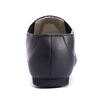 Chaussures de jazz unisexes en cuir véritable, doublure en coton, semelle plate antidérapante en EVA, noir et marron, directement de l'usine.