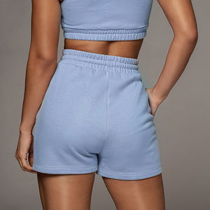 Venta al por mayor de ropa 100% de algodón para mujer, conjunto doble ajustado, ropa de verano personalizada, pantalones cortos para mujer, pantalones cortos de algodón para mujer - Product Image 6