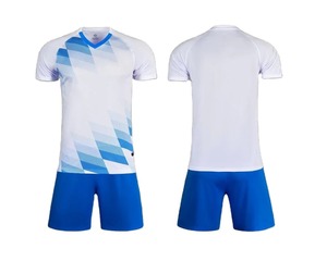 Maillot de football unisexe sublimé à manches courtes, col rond, anti-humidité, 100 % polyester, dégradé bleu marine, adulte, toutes saisons - Product Image 4