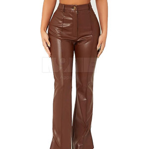 Vente directe d'usine nouveau Style de qualité supérieure pantalons en cuir pour femmes taille moyenne devant plat hiver adapté fabriqué au Pakistan - Product Image 6