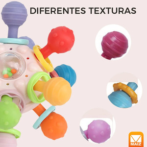Mordedor con Sonajero, Estimulación Texturizada para Encías, Juguete para Bebés - Colores Surtidos - Product Image 2