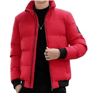 Chaqueta acolchada de talla grande transpirable de invierno para hombre de estilo callejero, logotipo personalizado, diseño acolchado con capucha, técnicas teñidas lisas - Product Image 2