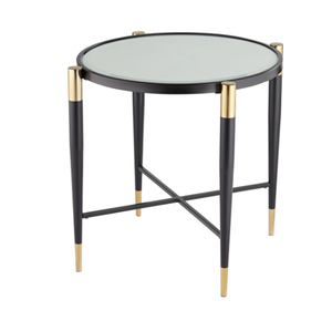 Table d'appoint de canapé moderne en métal enduit de poudre noire contemporaine pour meubles de salon décoration intérieure table de café design - Product Image 4
