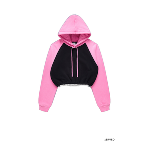 Sweat-shirt pour femmes en gros personnalisé |   Sweat à capuche épais de haute qualité 365g, couleur automne/hiver, épaules tombantes - Product Image 2