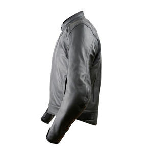 Chaqueta de Cuero Vacuno Genuino para Hombre, Ajustada, con Revestimiento de Lona, Impermeable, Transpirable, Estilo Urbano, Personalizable - Product Image 2