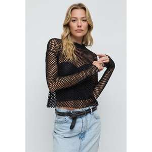 Blusa de malla de manga larga - Product Image 3