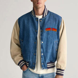 Premium Quality Men's Varsity Letterman <b>Jacket</b> with Custom Logo Embroidery and Leather <b>Patchwork</b> Streetwear Varsity <b>Jacket</b> - Product Image 1