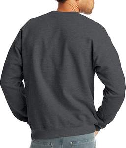 Heavyweight Cotton Crewneck Pullover Plain <b>Black</b> Unisex <b>Sweatshirt</b> Durable Casual Wear for Wholesale Supply - Product Image 6