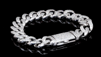 Pulsera Cubana de Diamantes Cultivados en Laboratorio para Hombre, 6.53 Quilates, Oro Blanco de 14K, Color E, Corte Brillante HPHT, VVS1-VVS2, Certificado IGI, Regalo de Lujo