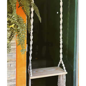 Columpio Metálico Individual Estilo Boho para Interiores/Exteriores, Asiento Colgante para Sala de Estar, Bodas y Muebles de Exterior - Product Image 1