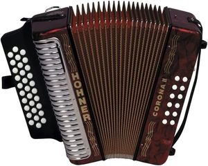 Acordeón Diatónico Hohner Corona II F/Bb/Eb, Nuevo, Original, en Venta - Product Image 1