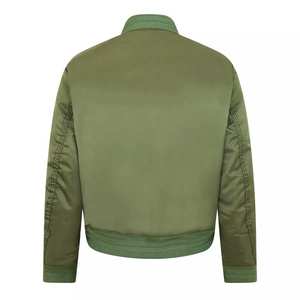 Tissu de travail d'automne avec logo personnalisé OEM mode ample marron noir blousons bombardier vintage de vêtements d'extérieur rétro courts pour hommes - Product Image 2