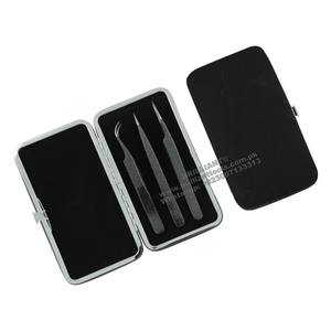 Juego de pinzas para extensión de pestañas de acero inoxidable personalizadas de alta calidad, agarre de Punta puntiaguda, ecológico, reutilizable para - Product Image 3