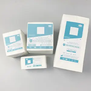 CE ISO Approved Sterile or Non Sterile Medical Non Woven Dressing Swab Manufacturer First Aid Absorbent 4/6/8 Ply Non-woven Swab