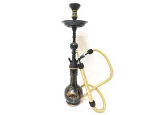 Juego de Cachimbas de Vidrio Egipcio de Lujo, Pintadas a Mano, Diseño Floral Negro y Dorado, Logotipo Personalizado Disponible - Product Image 5