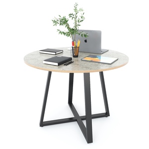 Round Conference <b>Table</b> BH68006 Minimalist Traditional Design with Iron Legs Melamine-Coated Plywood for Hotel <b>Office</b> Furniture - Product Image 2