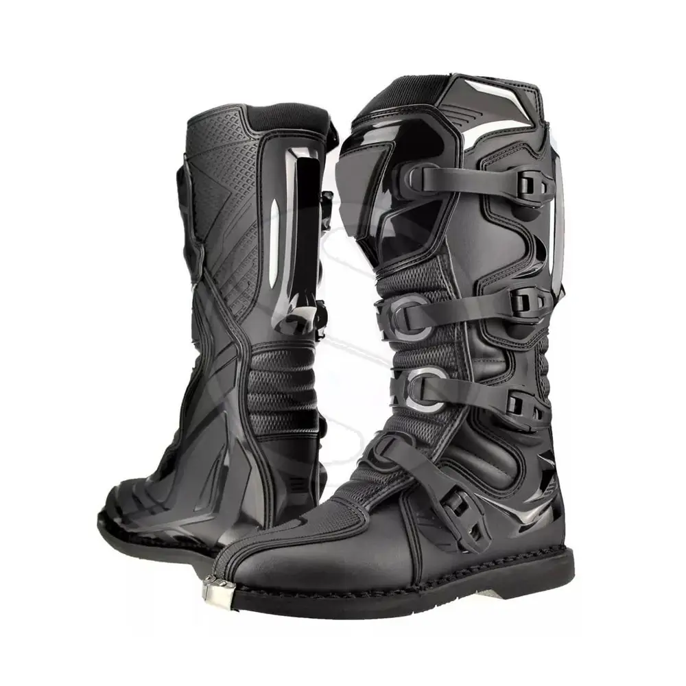 Men Leather Waterproof Riding Boots Shoes Microfiber Motorbike Boot High Quality Motorbike Riding Motocross Shoe