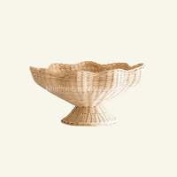 Bol à fruits décoratif durable en jute pour cuisine, salon, salle de bain - Centre de table multifonctionnel avec rangement (Américain)
