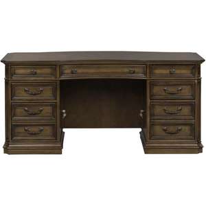 Escritorio de caoba de alta calidad con cajón perfecto para oficina en casa o estudio con acabado de madera oscura y amplio almacenamiento - Product Image 1