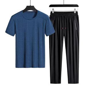 Conjunto de ropa deportiva para correr de verano para hombre personalizado último patrón sólido impreso chándal de verano personalizado ecológico - Product Image 5